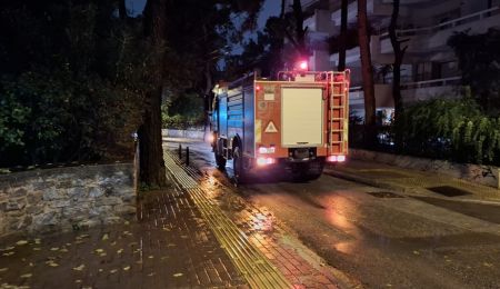 Έπεσε δέντρο στην οδό Σχολείου λόγω της βροχόπτωσης